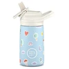 Cool Bottles - Nerūdijančio plieno vaikiškas buteliukas su atlenkiamu šiaudeliu, 350ml (Rainbow clouds)