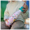 Cool Bottles - Nerūdijančio plieno vaikiškas buteliukas su šiaudeliu arba užsukimu, 350ml (Funny unicorns)