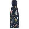 Cool Bottles - Nerūdijančio plieno vaikiškas buteliukas su šiaudeliu arba užsukimu, 260ml (Space rockets)