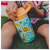 Cool Bottles - Nerūdijančio plieno vaikiškas buteliukas su atlenkiamu šiaudeliu, 350ml (Wild crew)