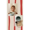 SOINA Silikoninis prilimpantis dubenėlis su dangteliu ir 3D širdelėmis, Blu layette