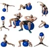 Tunturi Gymball Mankštos kamuolys su pompa 75cm, juodas