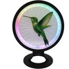 3D Gaminiai Stalinis LED šviestuvas Kolibris, apskritimo formos