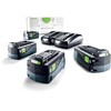 Priedų rinkinys Festool SYS 18V 4x5,0/TCL 6 DUO; 18 V; 4x5,0 Ah akum.