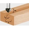 V-formos griovelių freza Festool; HW; 7/50 mm