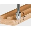 Spiralinė griovelių freza su galiniais ašmenimis Festool; Ø16 mm; 20/52 mm
