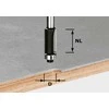 Festool sulyginimo freza: pjovimo ilgio ir skersmens schema