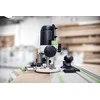 Tikslus kreipiančiojo elemento atramos nustatymas Festool FE-FS/OF/KF