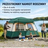 02Thc Duży namiot rodzinny kempingowy 4-6 osób žalia su przedsionkiem i torbą