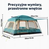 02Thc Duży namiot rodzinny kempingowy 4-6 osób žalia su przedsionkiem i torbą