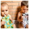 1 vnt Twistshake daugkartinio naudojimo PAŠELĖLIS 220 ml MARMULINIAI MĖLYNAI