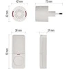 10 melodijų belaidis skambutis su mygtuku Emos IP44/230V/150m