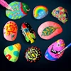 10x Painting Stones Set Creative Paints Glitter DIY vaikams
