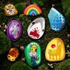 10x Painting Stones Set Creative Paints Glitter DIY vaikams