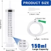 150 ml DIDELIS PLASTIKINIS DAUGkartinio naudojimo švirkštas su žarna ir dangteliu