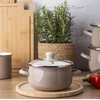1,9 l emaliuotas puodas su stikliniu dangteliu, dujų indukcija, Altom Design taupe