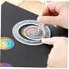 1Mcz Spirograph trafaretai spiralėms ir mandaloms piešti, rinkinyje 46 vnt.