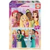 Dėlionė Maki Educa – 2x100 Disney Princess medinių dėlionių (80-19298)