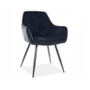 Signal Meble Kėdė Linea Velvetas LINEAVCC, Spalva: Juoda, 2vnt.