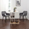 2 velveto skandinaviškų kėdžių rinkinys su ergonomiškais porankiais