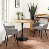 2 velveto skandinaviškų kėdžių rinkinys su ergonomiškais porankiais