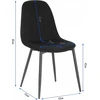 2 X KĖDĖS VALGOMO VIRTUVĖS RINKINYS VELVET METAL LEGS AS