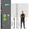 2 X TELESKOPINIS ALIUMINIO STIETO stiebo statinė TAŠINĖS PAlapinei 92-280cm