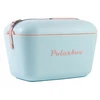 20L mėlyna šaldymo dėžė - rožinė logo ir dirželis - POLARBOX
