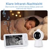 2K ELEKTRONINĖ AUKLĖ SU KAMERA, TIESIOGINĖS MONITORIUS, NAKTINIS REŽIMAS, VOX, ZOOM, 5 colių LCD EKRANAS