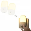 2x LED naktinė lemputė SU SUTEMSOS JUDĖJIMO JUTIKLIO RYŠKUMO REGULIAVIMO KONTAKTAIS