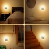 2x LED naktinė lemputė SU SUTEMSOS JUDĖJIMO JUTIKLIO RYŠKUMO REGULIAVIMO KONTAKTAIS