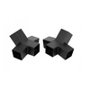 2x Metalinis Hamako Stovas 100x100mm, Juodas Jungiklis