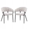 2x minkštų kėdžių rinkinys LUNA C Boucle cream Domaison