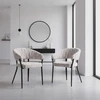 2x minkštų kėdžių rinkinys LUNA C Boucle cream Domaison