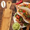 2x Taco Holder Retro užkandis meksikietiški suktinukai 8 Tacos bambukinių blynų stovas