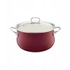 35235 Emaliuotas puodas su dangteliu Pyza 18 cm bordo EMALIA OLKUSZ