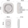 36 melodijų belaidis skambutis su mygtuku Emos IP44/230V/180m
