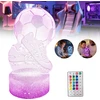3D futbolo LED naktinės lempos dovana futbolininkui berniukui stalo lempos nuotolinio valdymo pultas
