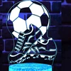 3D futbolo LED naktinės lempos dovana futbolininkui berniukui stalo lempos nuotolinio valdymo pultas