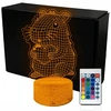 3D Lamp 3d Led Naktinė Lempa "kapibara Širdis" - 16 Spalvų
