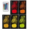 3D Lamp 3d Led Naktinė Lempa "kapibara Širdis" - 16 Spalvų