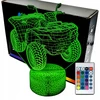 3D Lamp Led Naktinė Lempa "quad 3d" su 16 Spalvų ir Nuotolinio Valdymo Pulteliu