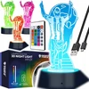 Renew Force 3D LED NAKTINĖ LAMP nuotolinio valdymo pultas RGB GAMING FUTBOLO PLAYER DOVANA FC Barcelona