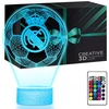 Upominki_Pl 3D LED naktinė lempa „Real Madrid“ futbolo kalėdinė dovana berniukui