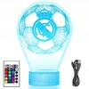 Upominki_Pl 3D LED naktinė lempa „Real Madrid“ futbolo kalėdinė dovana berniukui