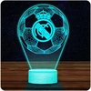 Upominki_Pl 3D LED naktinė lempa „Real Madrid“ futbolo kalėdinė dovana berniukui