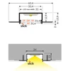TOPMET 3m LED juostos profilio VARIO30-04, anoduotas aliuminis