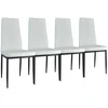 4 baltos ekoodos valgomojo kėdės Dankor Design, siūtos