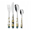 4 vaikiškų stalo įrankių rinkinys WMF Minions Knife Spoon Fork Vandens butelis