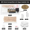 485 VIENETIŲ žiebtuvėlių RINKINYS FLINTERS WICKS TARPIKLIAI vatos DALYS PRIEDAI